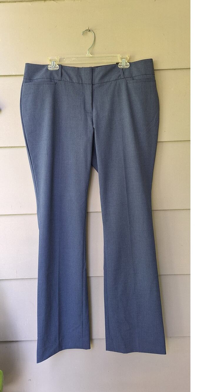 The Limited Women's Drew Fit Bootcut Trousers Dress Pants Blue Size 16 Long Tall